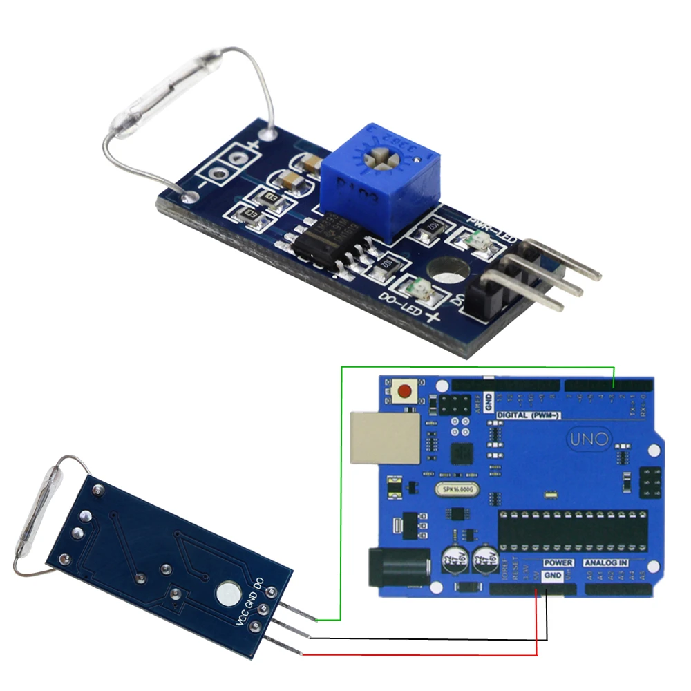 

LM393 Reed sensor Module Magnetron Module Reed Switch for arduino Diy Kit
