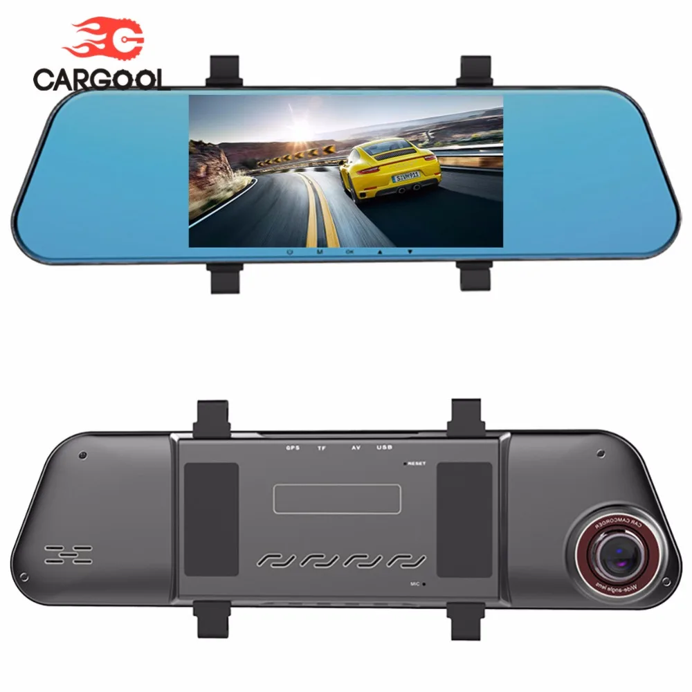 

CARGOOL Car DVR Dash Camera Car Rear View Mirror Camera 170 Degree Auto Backup Camera 5'' HD Touch Screen G-Sensor Night Vision
