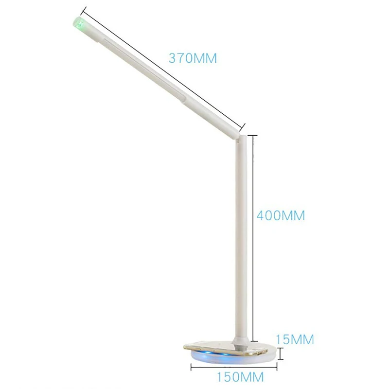 Светодиодная настольная лампа, американский стандартный зарядный адаптер 360 градусов вращающаяся настольная лампа, Интеллектуальный