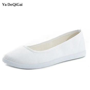 

2019 New Women Flats shoes Canvas Doctor nurse Lab Medical White Hospital Comfortable Surgical Casual Shoes feminino anti-static