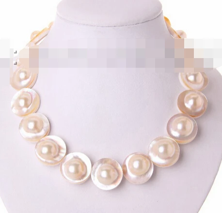 

Miss charm Jew1301 stunning AAAA natural big 22mm white south sea mabe pearl necklace AAA