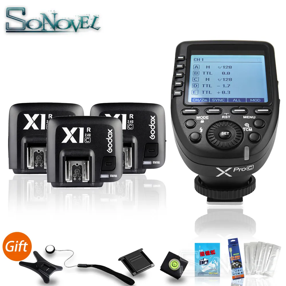 Godox Xpro-C E-TTL II 2 4G Беспроводная система X высокоскоростной с большим ЖК-экраном