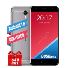 Оригинал Ulefone мощность 2 телефона 5.5 “4 г мобильные телефоны android 7.0 64 ГБ ROM 4 ГБ ОЗУ MTK6750T восьмиядерный смартфон 1080 P 2 sim