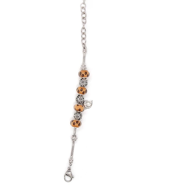 SANYU стиль Модный женский браслет цепочка медный материал собачья лапа метки Аксессуары Подходит Pandora браслет BR-1550