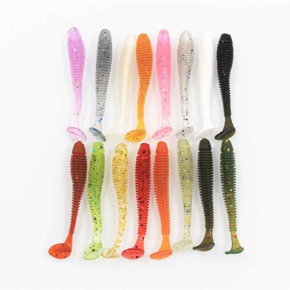 

Gorgons 10pcs/lot Soft Lure Artificiais 70mm Fishing Lure Soft Silicone Fishing Bait T Tail Wobbler