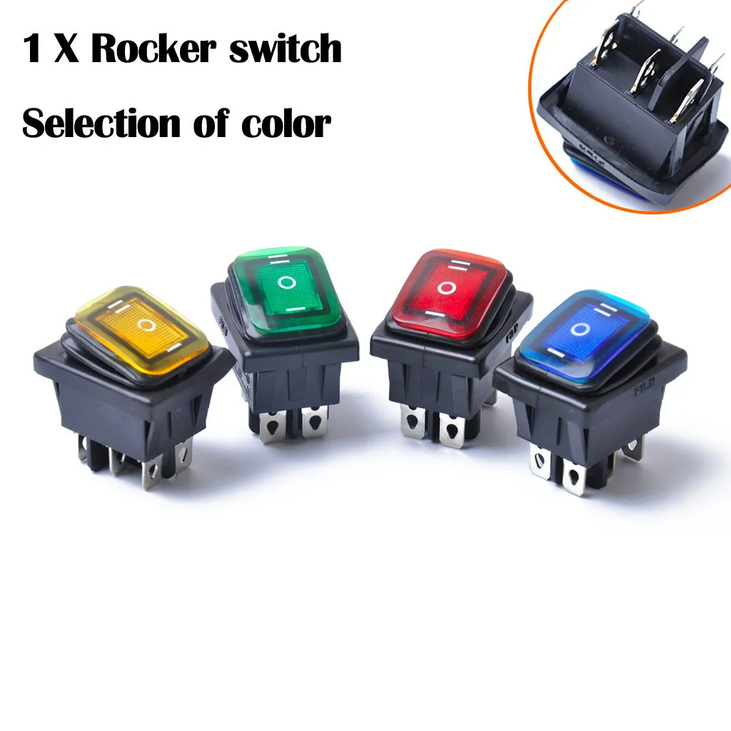 CARPRIE Rocker Switch 1Pc 3 Position LED 6 Pin Car Boat ON-OFF-ON DPDT Waterproof 16A 250V Cambiar je12 | Автомобили и мотоциклы