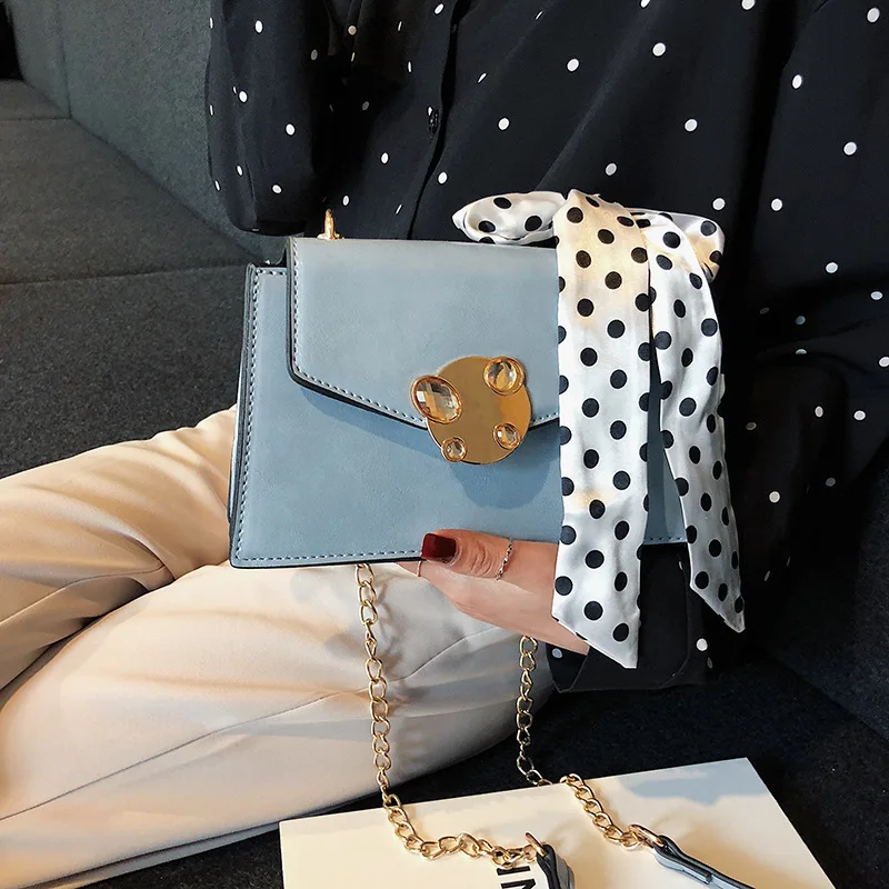 

Female Crossbody Bags Women 2019 Quality PU Leather Luxury Handbags Designer Sac A Main Ladies Scarve Bow Shoulder Messenger Bag