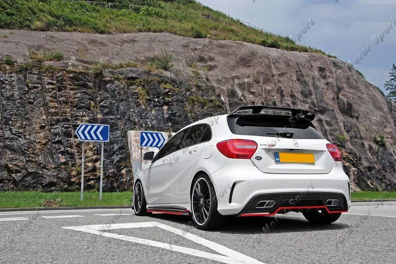 2012-2014 Mercedes Benz A Class W176 A250 A45 RevoZport RZA-290 Style  Rear Diffuser CF (7)