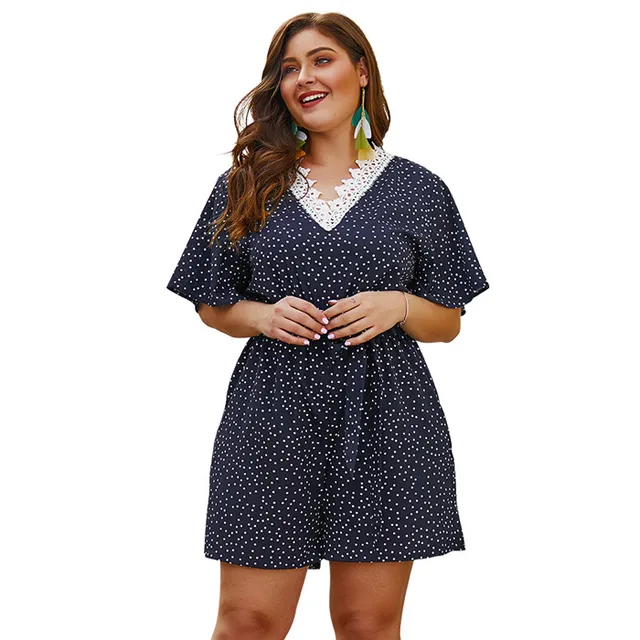 plus size navy blue jumpsuit