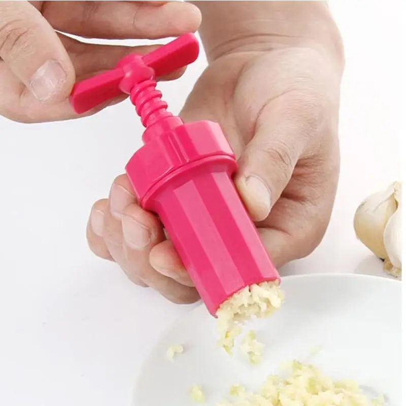 

2016 New Garlic Press Easy to Use Garlic Press Stirrer Presser Peeler Crusher Slicer Cutter Cooking Tool Kitchen Utensil