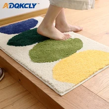 ADQKCLY флокированные ворсистые ковры Нескользящие абсорбирующие латексные пушистый напольный ковры шаги спальни ванная комната прочный дверной коврик 45*65/50*80 см