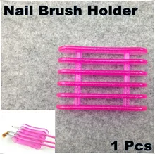 Boa Qualidade Rose Red Nail Art Brushes Pen Holder Suporte Para 5pcs Maquiagem Nail Art Escova Ferramentas + Free grátis (NR-WS9)(China)