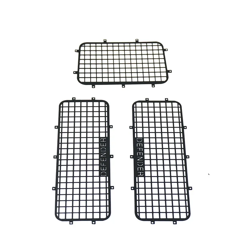 

3Pcs/Set TRX4 Upgrade Parts Metal Window Mesh Protective Net for 1/10 RC Crawler Car Traxxas Trx-4 Trx 4 Black & Silver