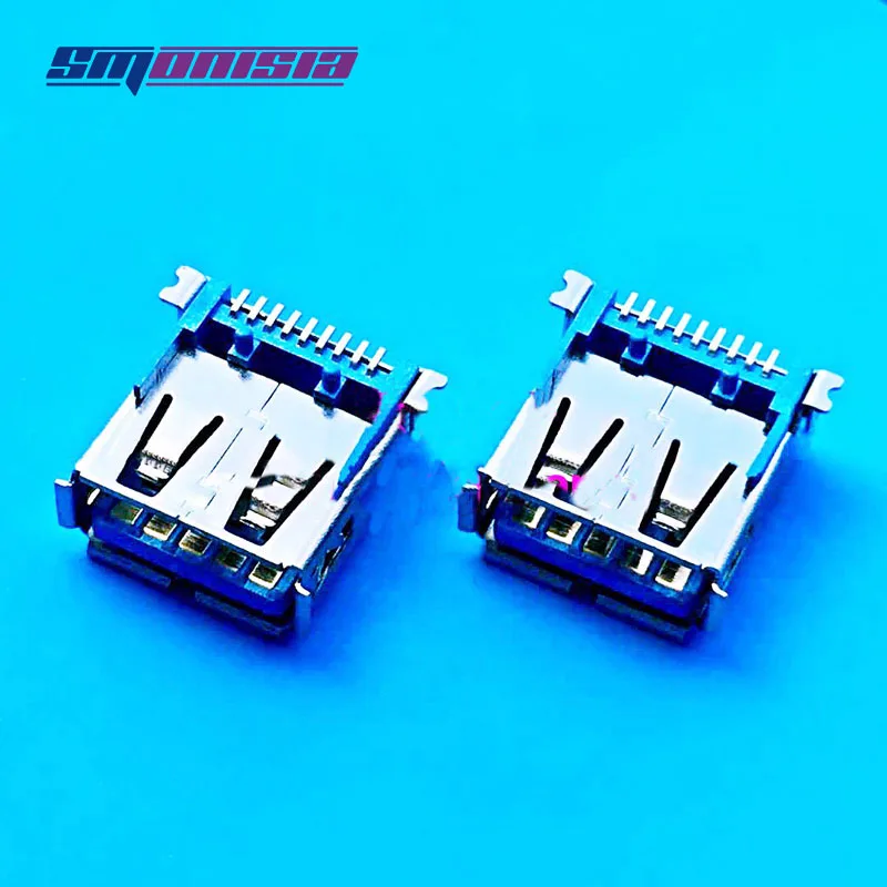 100pcs Crimping 3.0 USB Connector Plug Full Patch USB Female Socket