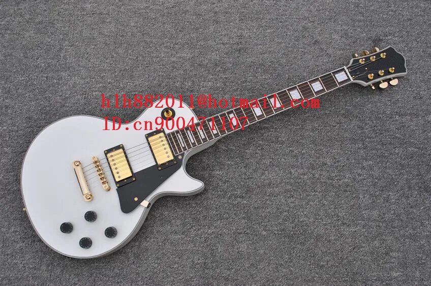 

free shipping customized new Big John electric guitar with mahogany body and gold hardware in white LL-38