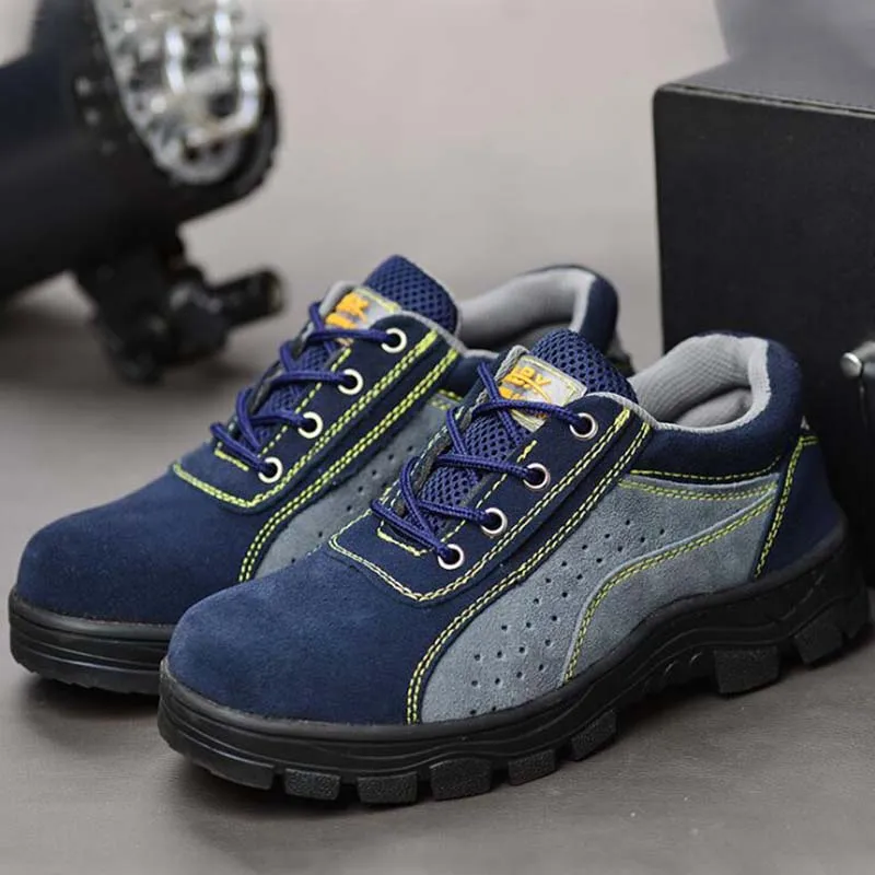 الرجال الأزياء تنفس أحذية أمان أحذية عمل skidproof ل الأحذية العسكرية الصلب أحذية سلامة بفتحة لأصبع القدم antismash البناء الرجال التمهيد