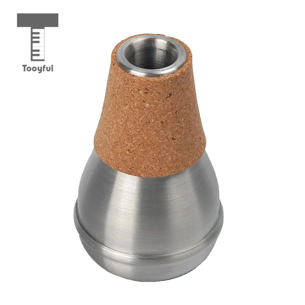 Tooyful Metal Trumpet Practice Mute Silencer Sourdine for Trumpeters Beginners Silver