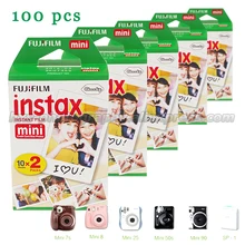 Fujifilm Instax Mini Película Instantánea 9 Blanco genuino 100 unids para 9 7 s 8 10 20 25 50 s Cámara 50i y Compartir Smartphone Impresora SP-1 SP-2