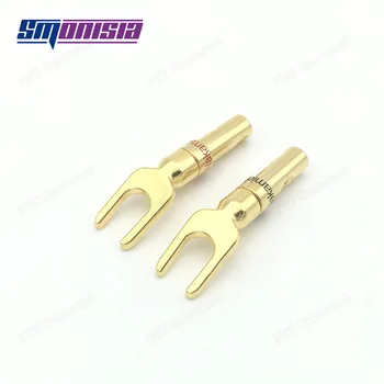 

Smonisia Y-Type Gilded Gilt Full-Copper Banana Plug Connector
