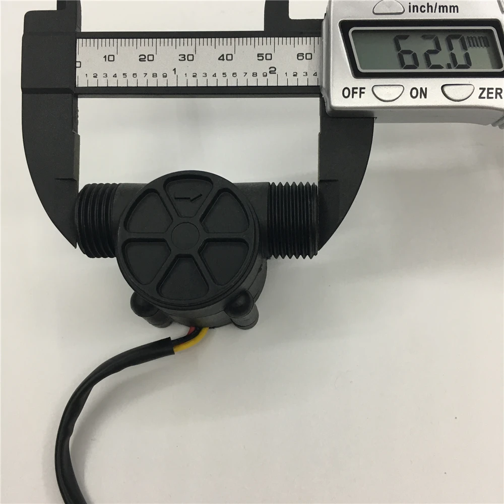 YF-S201 Turbine Flowmeter DC3.5~24V G1/2"1-30L/min Hall Water Sea Plastic Flow Sensor Meter NPN Signal