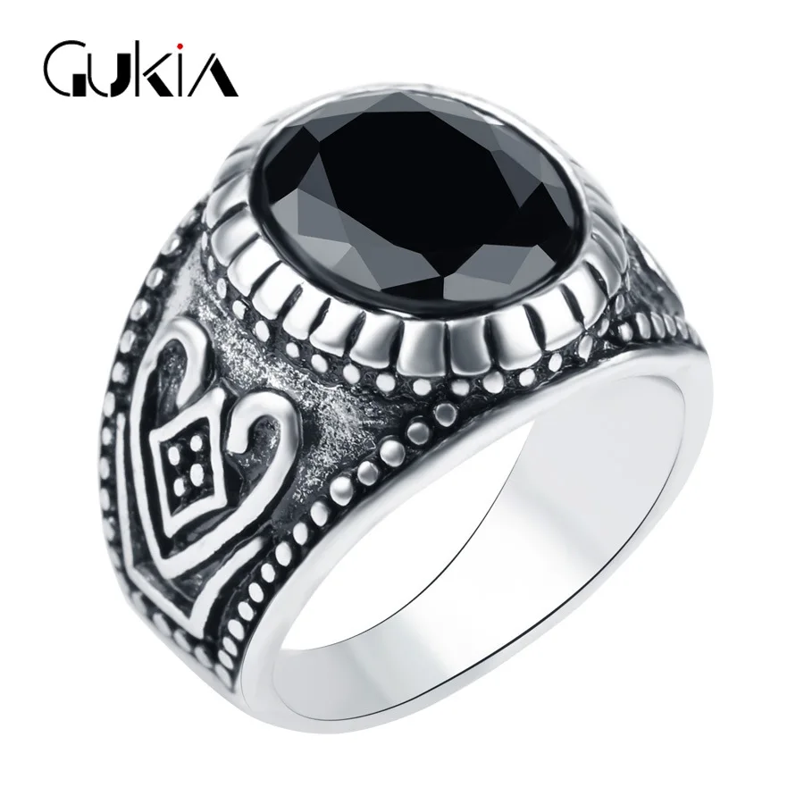 Simple Vintage Mens Rings Size 11 Inlay Black Resin Oval Phnom Penh