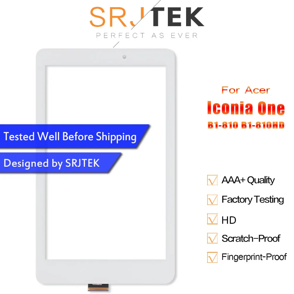 Srjtek 8 дюймовый сенсорный экран для Acer Iconia One B1 810 810HD|glass tablet|touch screen digitizertouch digitizer