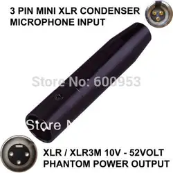 TA3F 3 Pin Mini XLR male конденсаторный микрофон к XLR/XLR 3-контактный мужчина phantom адаптер питания