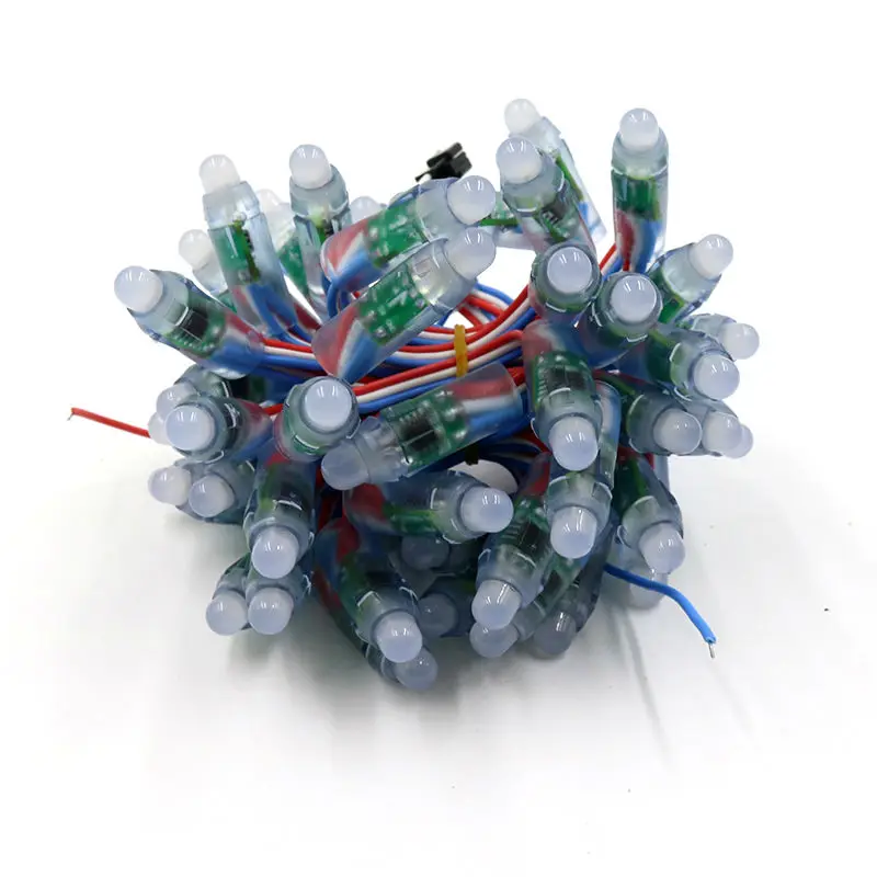 12mm UCS1903 addressable rgb led module light 50LEDs/string 5V Round Shape IP68 Waterproof 1903 digital pixel led light lightbox