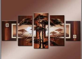 

Cuadros Decoracion 5 piece panel canvas art Modern abstract hand painted picture oil painting 36