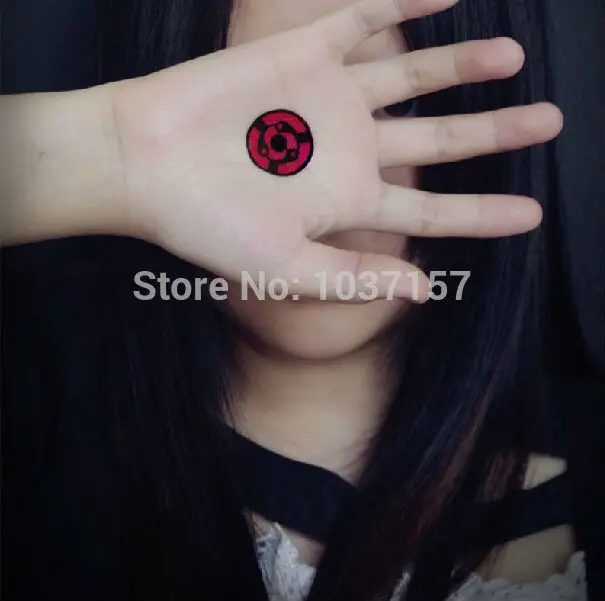 New Free Shipping Anime Temporary Tattoos NARUTO The Sharingan Cosplay