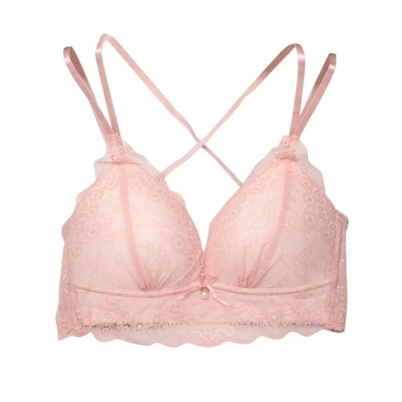Wireless Padded Push Up Bra Women Sexy Lingerie Lace Top Bralette Underwear Brassiere Women