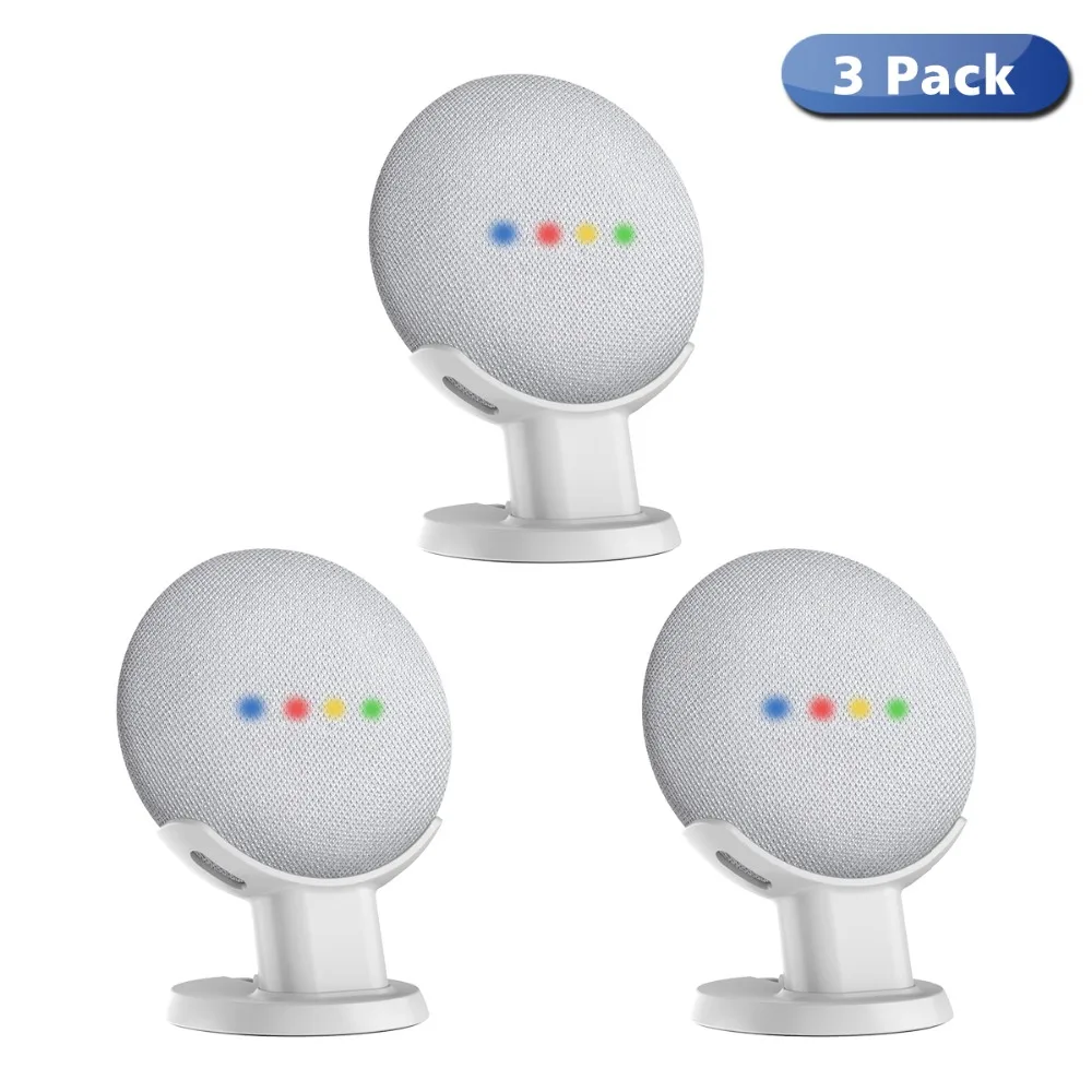 

Pedestal for Google Home Mini Improves Sound Visibility and Appearance - A Must Have Mount Holder Stand for Google Mini 3Pack