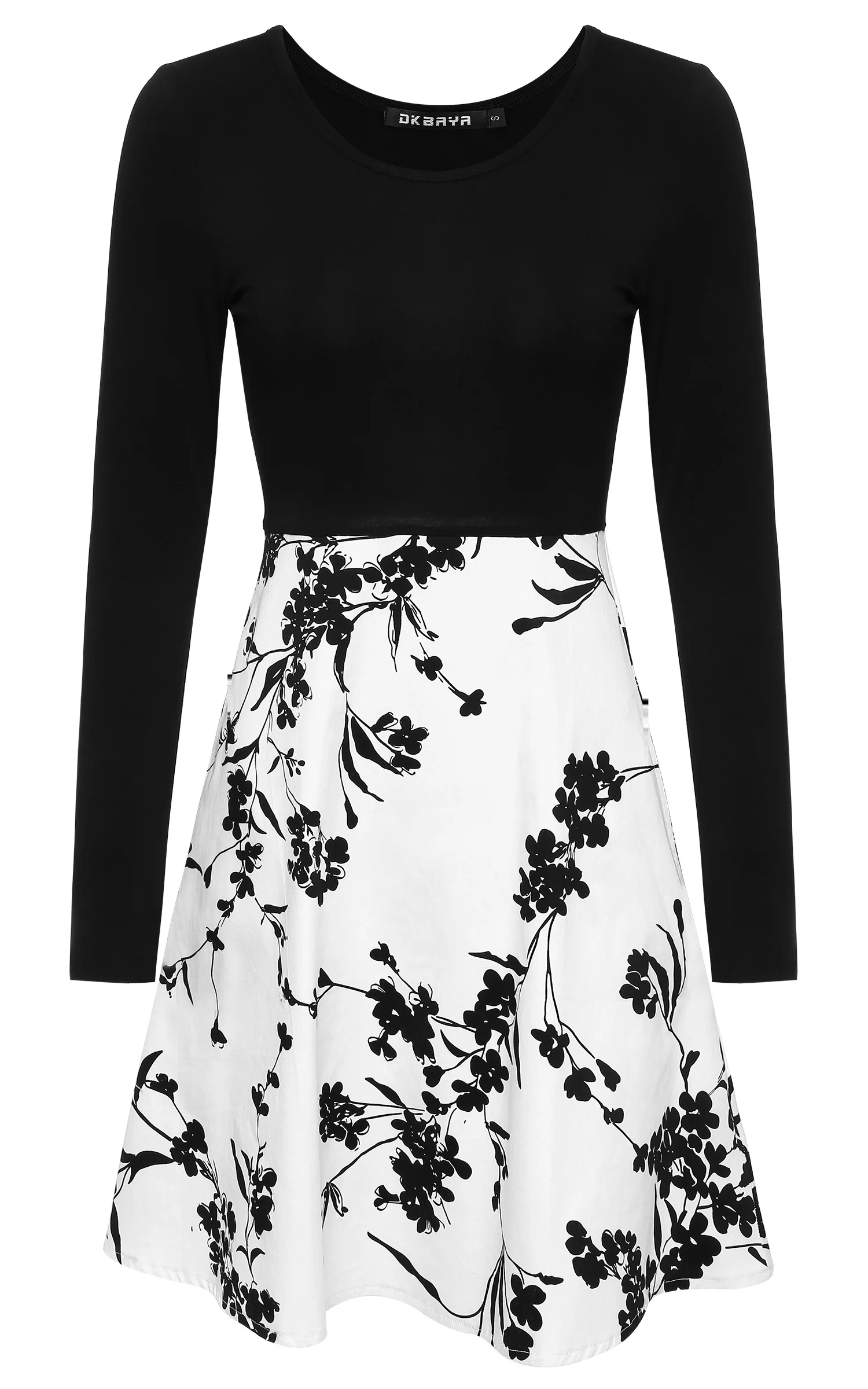 flower print vintage dress o neck spring autumn cotton printed waist