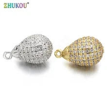 10*16 мм новые модные латунные кубические циркония Подвески кулон в форме капли воды форма Diy ювелирных изделий, отверстие: 1 мм, Модель: VD374