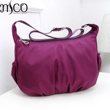 Повседневная нейлоновая пляжная сумка-хобо, большие сумки через плечо для женщин, сумка для покупок, сумка через плечо, женская сумка