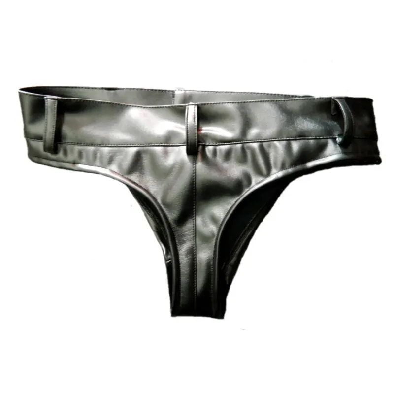 Sexy Men PU Shiny Hot Short T Crotch High Cut Cute Bikini Sexy Jeans Shorts Low Rise Micro Mini Short Culb Gay Wear F38 men underwear