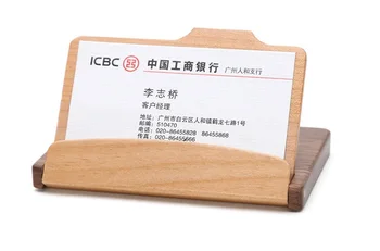 

10pcs Fashion Men Women's Unisex Wooden Business Name ID Credit Card Holder Case Wood Card Storage Box Home Office Supplies