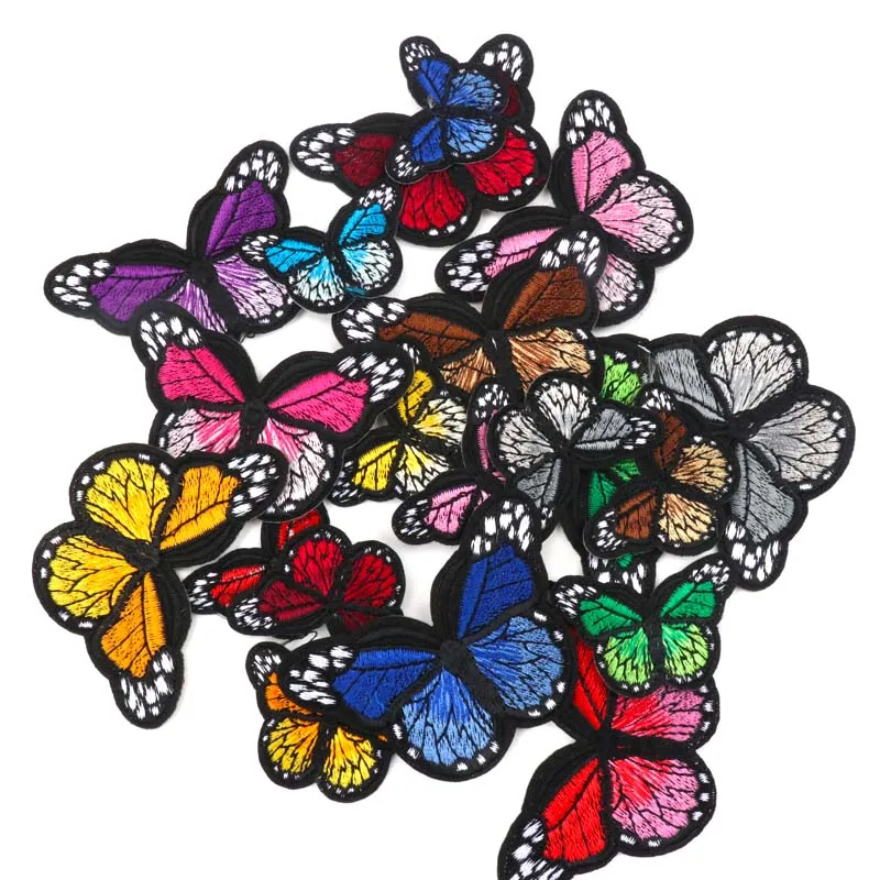 

Mix Multicolor Butterfly Embroidery Fabric Appliqued Sewing Patches Garment Accessory Decoration Badge Stickers 5-10pcs