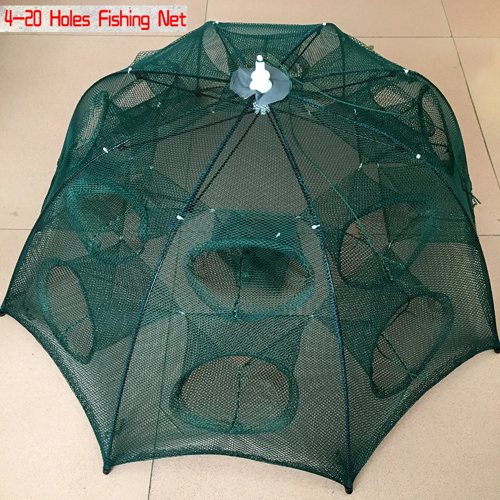 

NEW Automatic Fishing Net Shrimp Cage Nylon Foldable Crab Fish Trap Cast Net Cast Folding Fishing Network