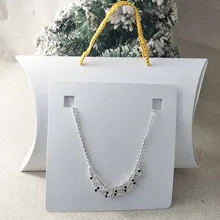 Белый/черный/коричневый большая подарочная коробка в форме подушечки ювелирные изделия и упаковка декоративная подушка коробка 10 шт+ 10 шт ожерелье карта пользовательская цена логотипа Экстра