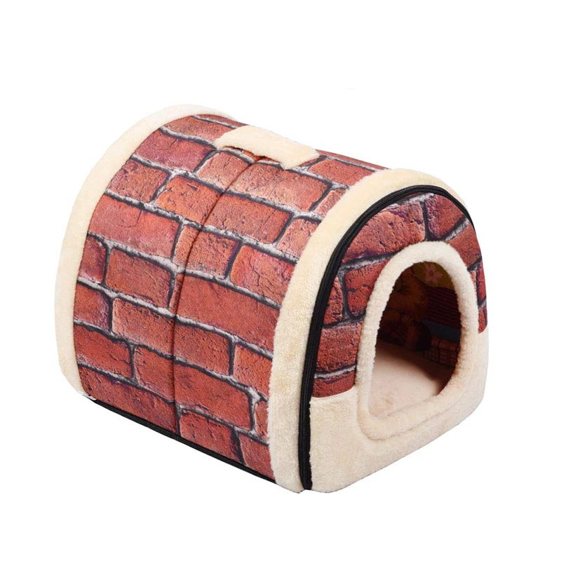 Моющиеся Роскошная Удобная 2 в 1 домашнее животное кошка собака кровать и дом