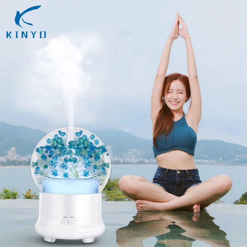 

New Crystal Eternal Flower Ultrasonic Air Humidifier Household Aroma Oil Diffuser Air Humidifier Aroma Oil Fogger umidificador