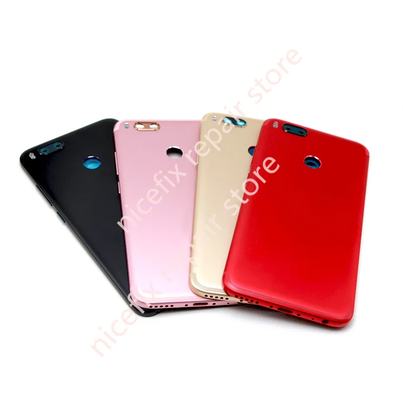 Для Xiaomi Mi A1 Батарея задняя крышка для Xiaomi Mi A1 задняя дверь Корпус замена запасных Запчасти красный+ Мощность кнопка регулировки громкости