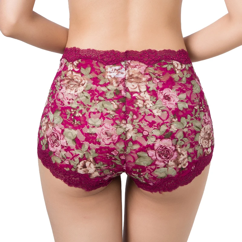

7 Styles Womens Underpants Plus size Underwear Lingerie Lace Floral CottonUltra-thin Mid-rise Panties Briefs L 2L 3L 4L 5L 6L