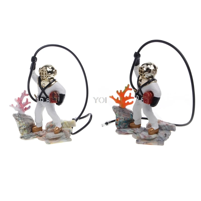

Resin Aquarium Fish Tank Sea Treasure Diver Hunter Air Action Ornament Decoration Gift Underwater Decorations for Home Garden