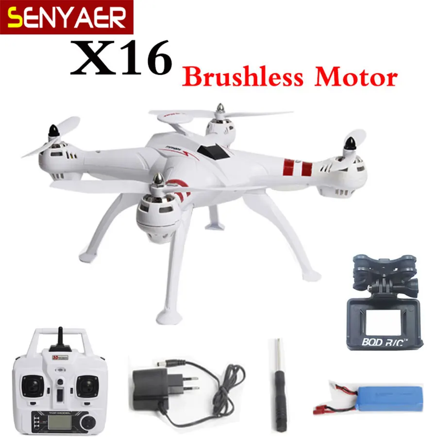 Brushless Motor BAYANG X16 Drone 2 4G 4CH 6Axis With HD 2MP Camera RC Quadcopter RTF