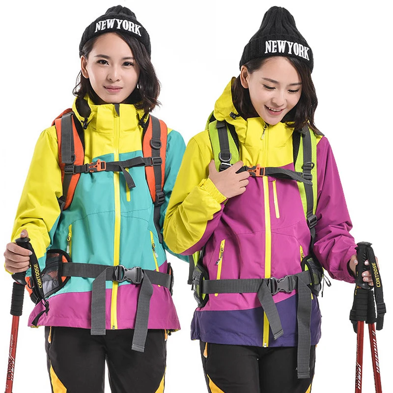 Image Snowboard Jacket Softshell and Fleece hiking Winter Outdoor Sport Outerwear Waterproof Warm Outfit Women skiing Coat Jackets