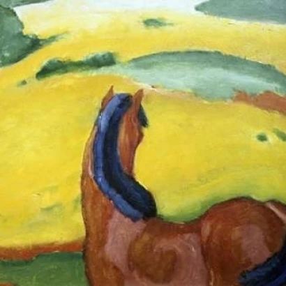 Horse in the Landscape Poster Print by  Franz Marc  (9 x 12)