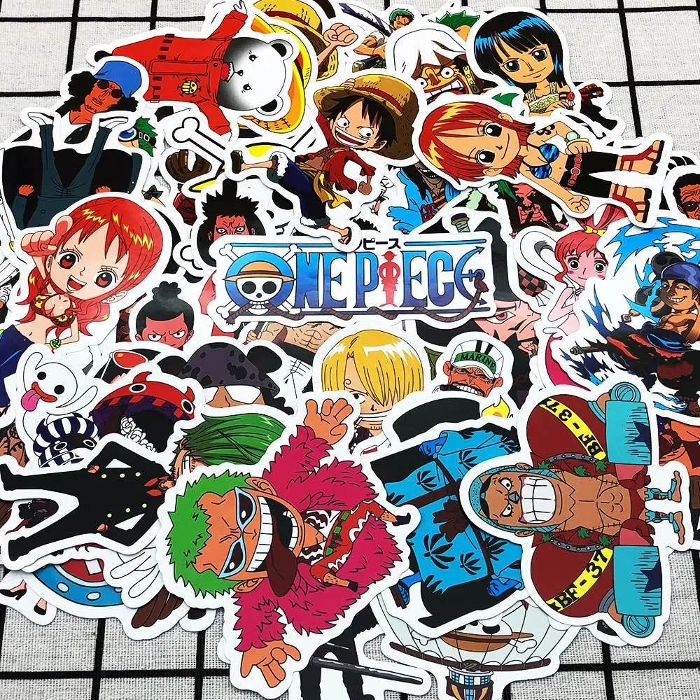 48 шт ПВХ один кусок наклейки Мода Обезьяна D. Luffy водонепроницаемый для чемодана