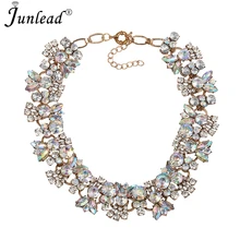 Junlead, Трендовое многослойное ожерелье с подвеской, s Bijoux, винтажное Макси массивное Кристальное ожерелье, необычное ожерелье для леди, ювелирное изделие
